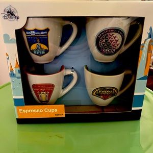 Set of Four Disney Park collector Espresso cups. Never used